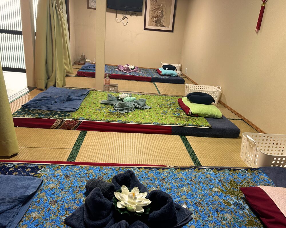 茨城県筑西市一本松のタイ古式マッサージ・E-VA(エヴァ)の施術室